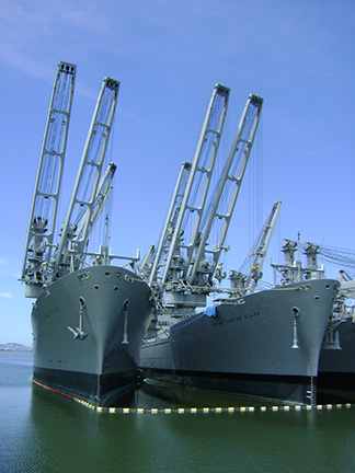 State Ships docked at Alameda Point